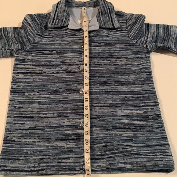 Coldwater Creek Blue Button Up Sweater Jacket - Picture 10 of 11